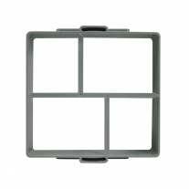 Rama aerisire Haco, cu plasa, patrata, 15 x 15 cm, inox